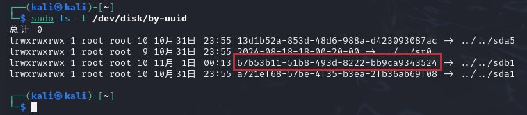 查看分区的UUID
